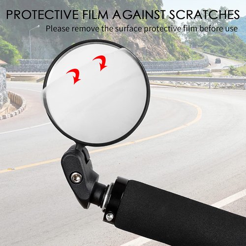 REMAROVE Bike Mirror Bicycle Rear View Mirror 2 PCS Adjustable Bike Bar End Mirror HD Wide Angle Convex Lens