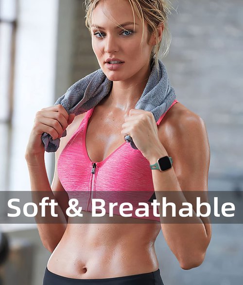 Odbeai 4 Pack Slim Sport Bands Compatible with Fitbit Versa 2 / Versa/Versa Lite/Versa SE ，Versa 2 Bands Women Men，Thin & Breathable Soft Silicone Replacement Wrist Bands for Versa Watch