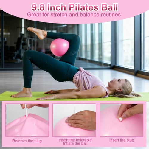 Wpolzie Home Pilates Essentials Kit for Women, Pilates Kit for Home Workouts, Pilates Equipment with Figure 8 Resistance Band, 14" Magic Circle, Yoga Ring, Pilates Accessories Set for Starter Workout