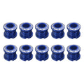 HARFINGTON 10pcs Single Chain Ring Bolts M8 Aluminum Alloy Bicycle Crankset Nut Chainwheel Screws for Road Bike Mountain Bike, Blue