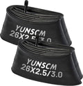 Fat Bike Tubes by [Brand Name] - 26" AV Schrader Valve, Compatible with 26x2.5 to 26x3.0 Sizes