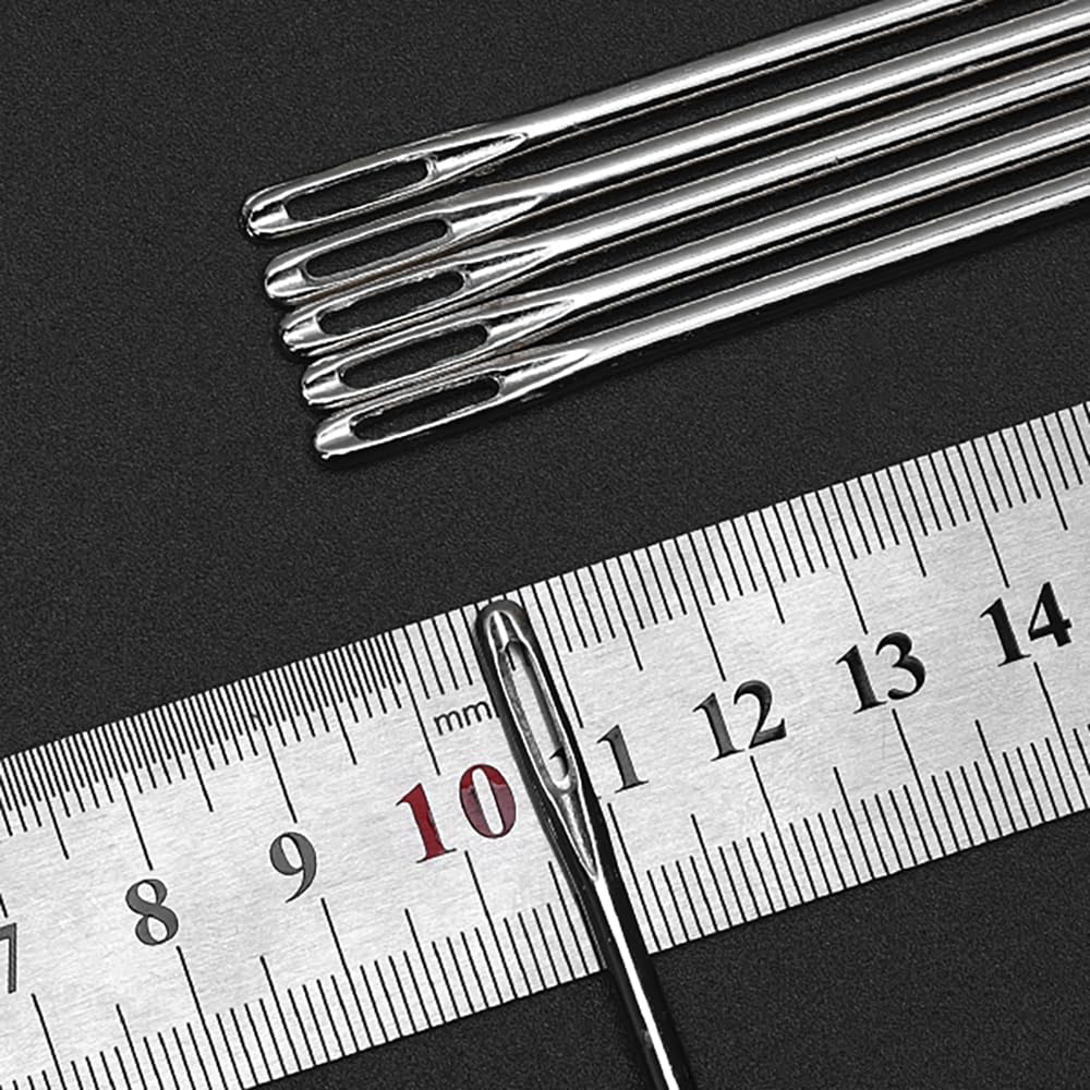 6" Professional Upholstery Needle 15cm Length 3mm Thickness, Big Eye Hand Sewing Needles for Stitching and Crafting Projects