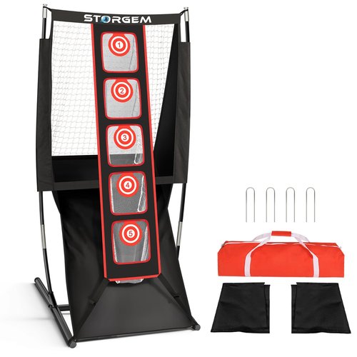 Storgem Golf Net, Golf Chipping Net,Target Training Chip Aids for Precision & Distance,with 5 Distinct Target Heights Challenge and Automatic Ball Return,Improve Your Short Game