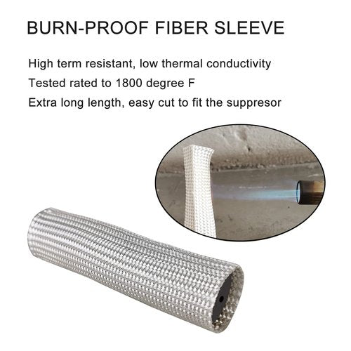 Buraku Suppressor Cover (5/7/7.5/8/9 inch) with Burnproof Microfiber Sleeve Heat Resistant Suppressor Wrap (9 inch)