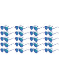 OWL 20 Pack Kids Aviator Sunglasses Bulk UV400 Toddler Aviators Party Supplies, Beach, Pool Party Favors, Wholesale (Blue)