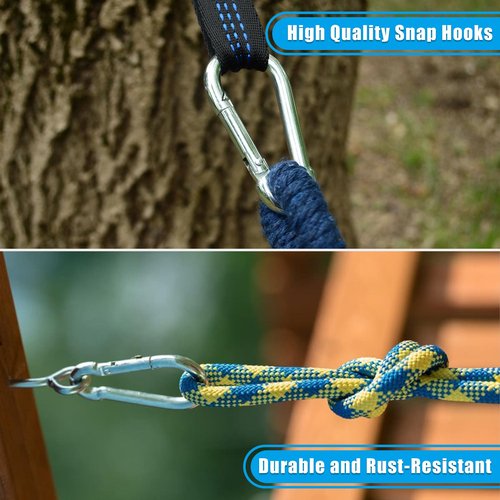60 Pack 3" Heavy Duty Spring Snap Hook, M8 5/16" Galvanized Steel Carabiner Clip Spring Snap Hook, Small Carabiner Clip Metal Clip for Home Gym, Outdoor Traveling, Swing, Hiking, 500Lbs Capacity