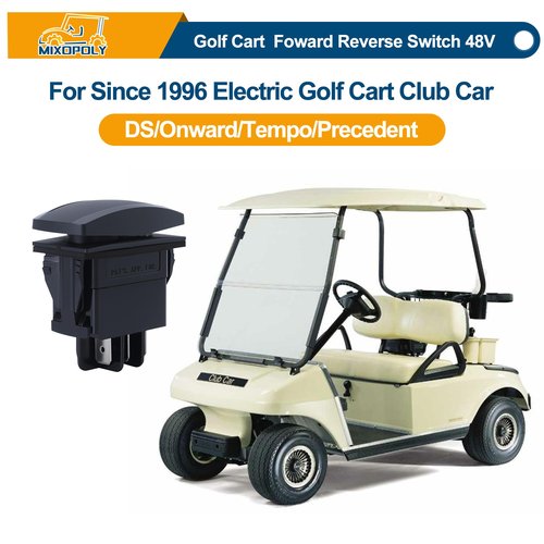 MIXOPOLY Golf Cart Forward Reverse Switch Replacement for Club Car DS/Precedent/Onward/Tempo 1996-up Electric 48V, FNR Rocker Switch Replace OEM 1018560-01 101856002
