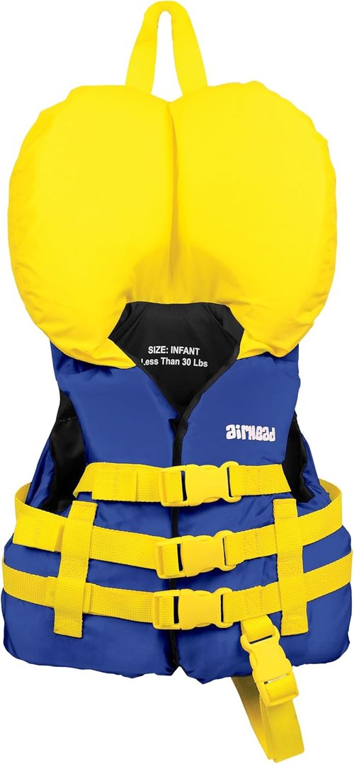 Airhead Infant Life Jacket - Coast Guard Approved Safety for 15-30 lbs | Comfortable Fit