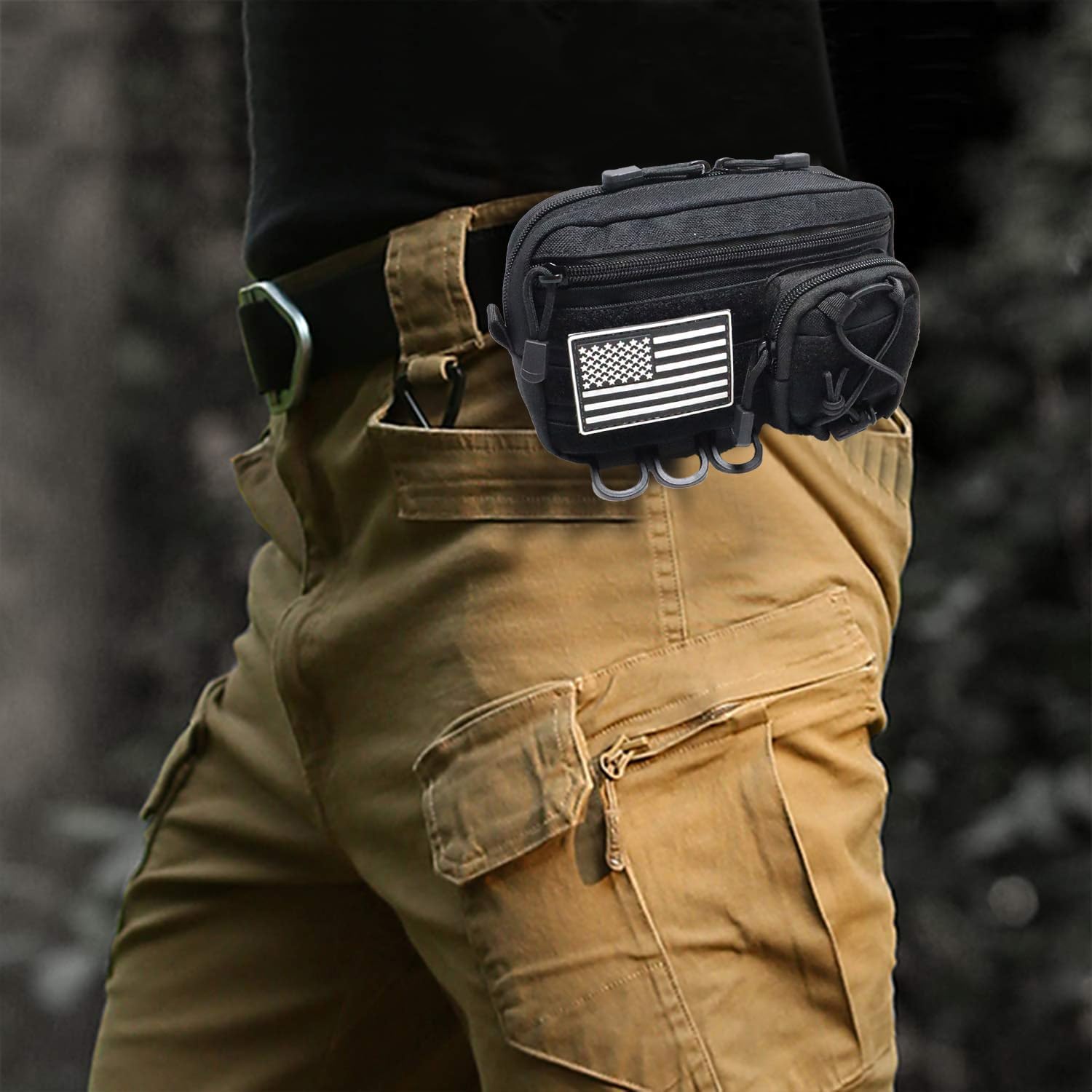 Tactical Molle Utility Pouch - Compact EDC Tool Bag for Phones & Medical Supplies | Mini Waist Pack