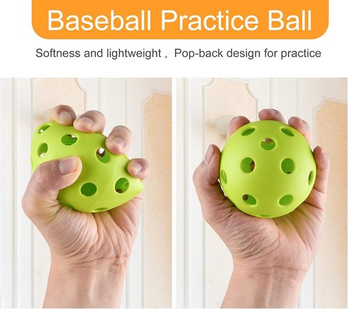 Coopay Baseball Practice Balls - Lightweight Hollow Softballs for Indoor/Outdoor Training | 24/80 Pack