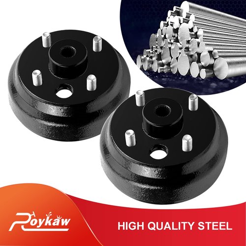 Roykaw Golf Cart Brake Hub Drum w/30 Teeth Die Casting Fine Splined for EZGO 1991-up 4 Cycle Gas Models, Replaces OEM # 21807-G1, 21807G1, 41843-94 - 2 Pcs