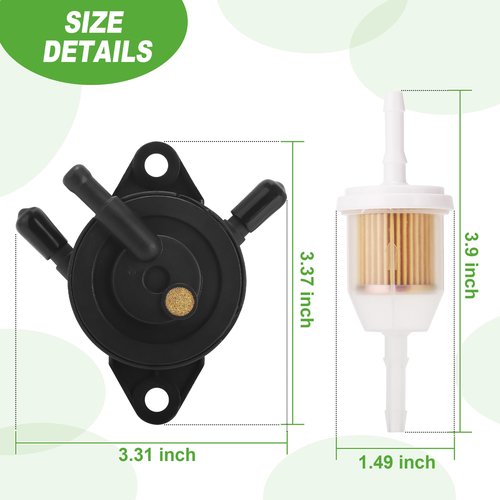 10L0L Golf Cart Fuel Pump Impulse Kit For Yamaha G16 G17 G18 G19 G20 G22 G29 1996-up with 1 × Fuel Pump and 1 × Filter OEM JN6-F4410-10-00 JN6-F4560-00-00 JN6-F4410-11-00