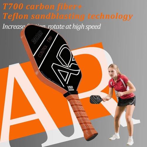 AceRally Pickleball Paddles (Set of 2) | T700 Carbon Fiber Face with Enhanced Spin & Control | 16mm Polymer Honeycomb Core | Includes 4 Balls & 2 Covers