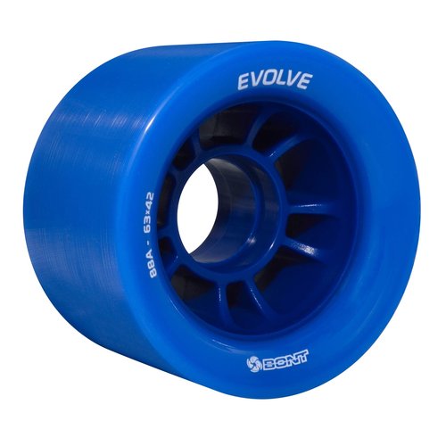 Bont Evolve Professional-Grade Indoor Roller Skate Wheels - High-Performance Polyurethane Speed Wheel Set - Blue 88A - Set of 4 wheels (Blue 88A)