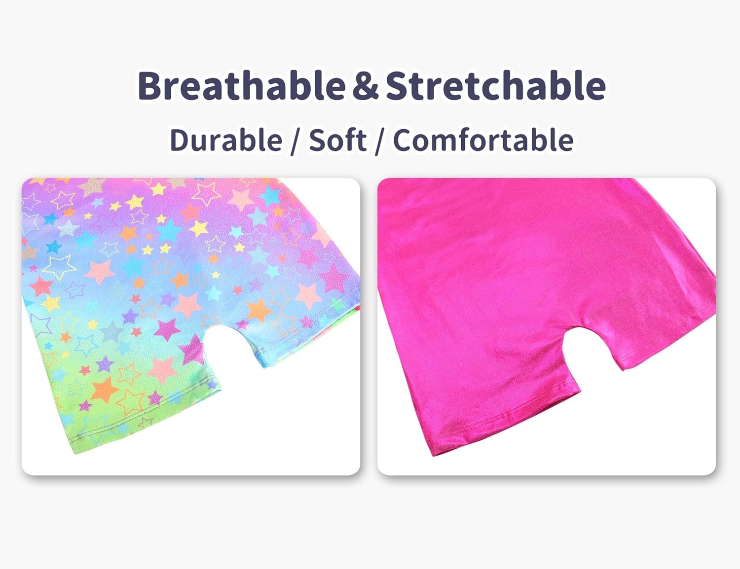 Snowheart Gymnastics Leotards for Girls - Sparkly Sleeveless Biketards 2-Pack for Dance & Tumbling