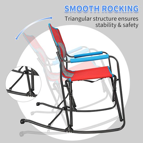 Northroad Oversized Rocking Camping Chair - Portable Folding Director Chair for Outdoor Use | Ideal for Backyard & Garden
