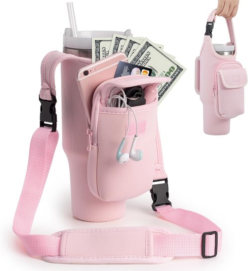 Bufilea Carrier Bag - Insulated Neoprene Crossbody with Phone Holder for Stanley 40/30oz Tumblers
