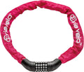 Via Velo Bike Chain Lock - Heavy Duty 5-Digit Resettable Combination Security Lock | 2.95 Ft Rose Red
