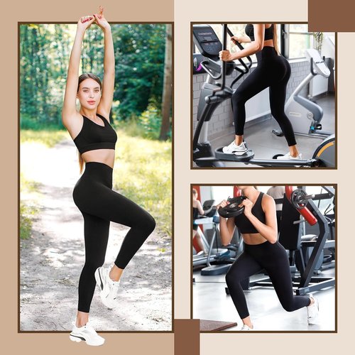 Leafigure High Waisted Leggings - Soft, No See-Through Yoga Pants for Women | Perfect for Gym & Running