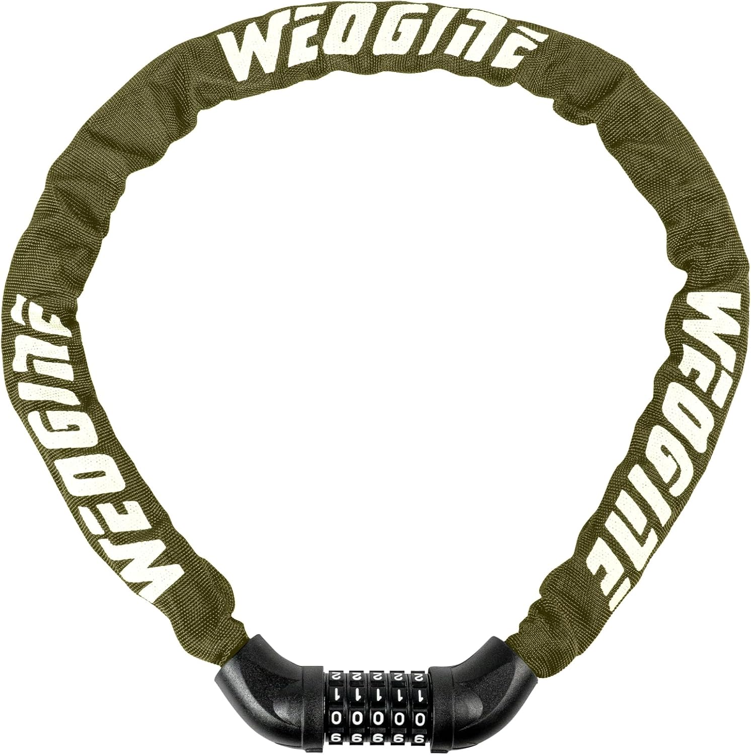 Skiennix Bike Lock - High-Security 5-Digit Combination Chain Lock for Bicycle, Scooter, Motorcycle, Gate
