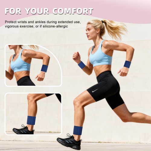 Magnetic wristband, weight-bearing training, adjustable wrist ankle weight band, detachable fitness equipment, small and portble muscle training, 1.1lbs and 2.2lbs (blue&yellow, 2.2LBS)
