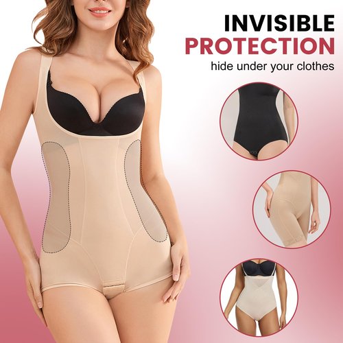 Wehhbtye 2Pcs Post Surgery Lipo Foams, Abdominal Side Compression Board, 11.8'' x 5.5'' Black Lipo Foam Lateral Protector for Post Surgery Recovery Waist Filling Skin Anti-Sagging