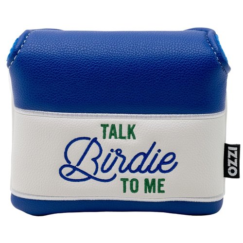 Izzo Golf Funny in Your Face Mallet Putter Headcover - Talk Birdie Funny Saying Joke/Gag Golf Headcover for Your Putter,White