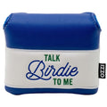 Izzo Golf Funny in Your Face Mallet Putter Headcover - Talk Birdie Funny Saying Joke/Gag Golf Headcover for Your Putter,White