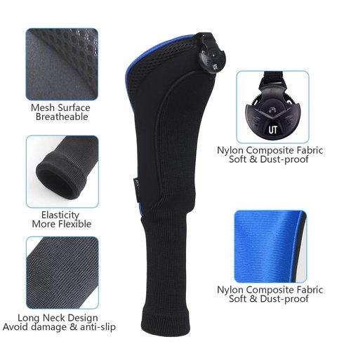 Craftsman Golf Meshy Neopren Driver Fairway Hybrids Headcover+Blade Putter Head Cover