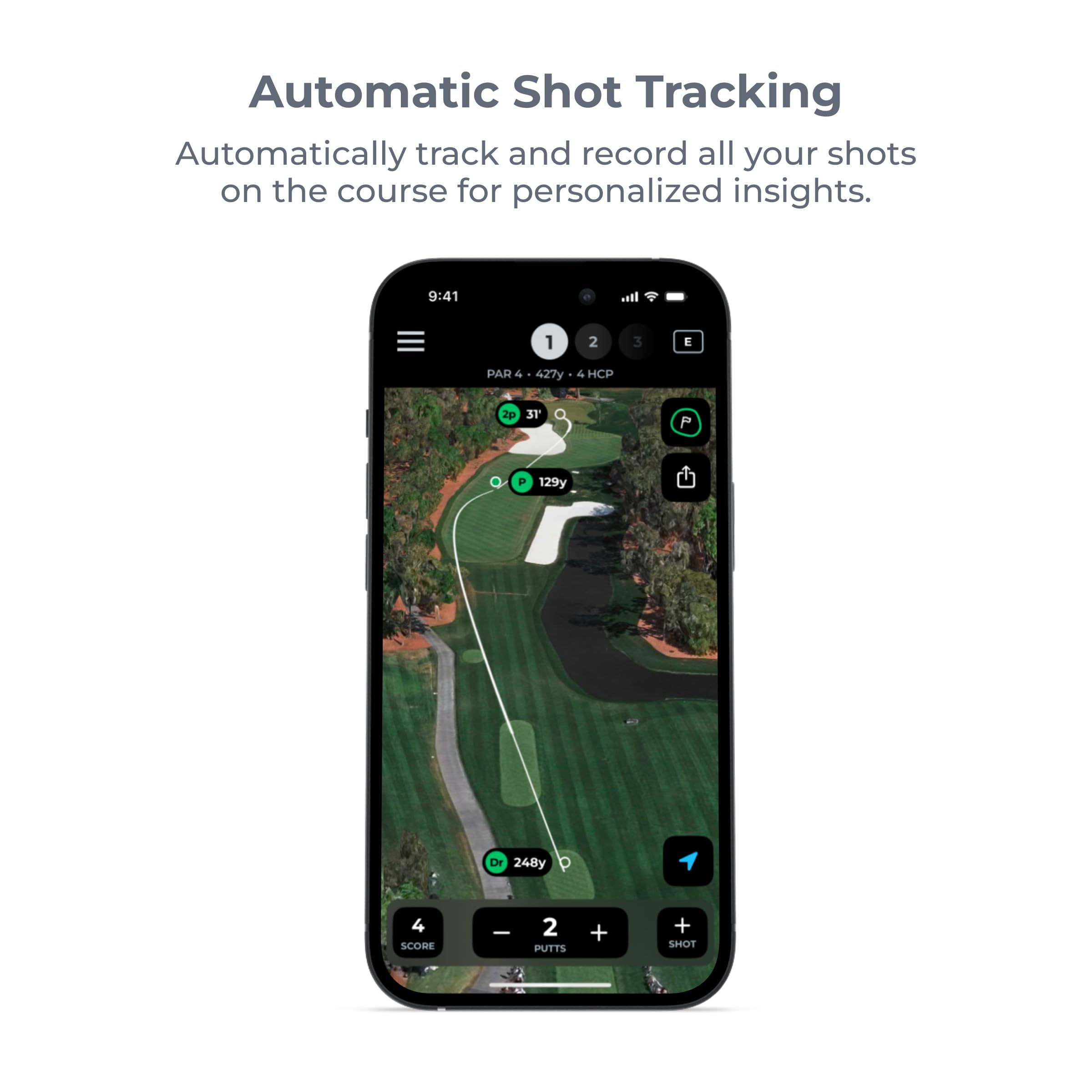 Arccos Smart Sensors: Automatic Golf Game Tracking System, A.I. Powered Caddie, A.I. GPS Rangefinder & Smart Club Distances