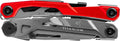 True Utility TI Locking Pocket Multi-Tool - 8-in-1 EDC Tool Kit with Titanium Nitride Frame | Silver/Red