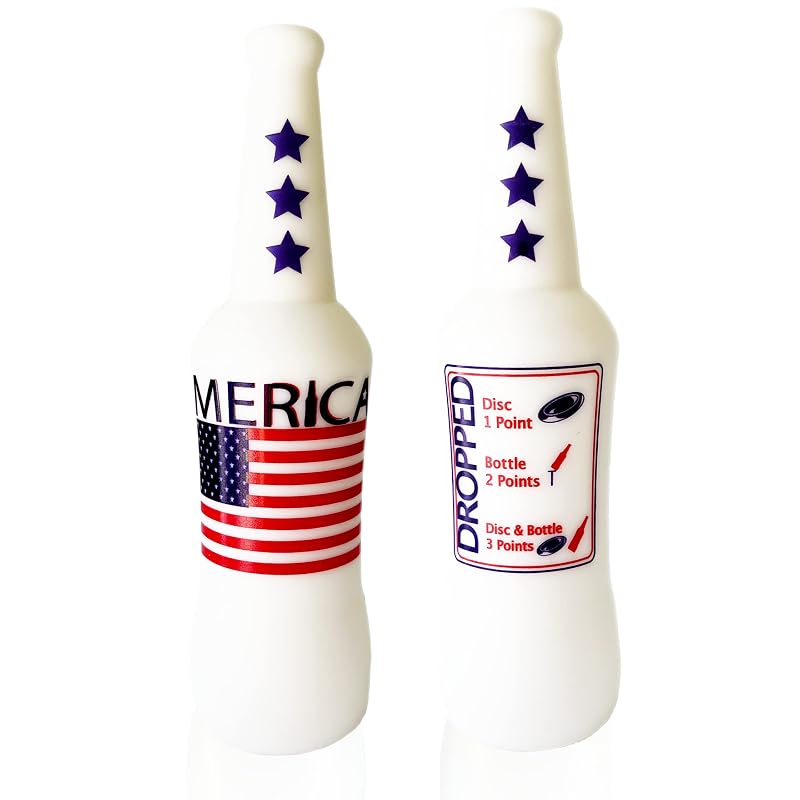 Unbreakable Bottle Set for Bottle Bash Frisbee Game - White USA Version