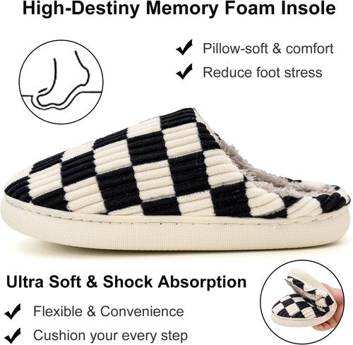Guyarns House Slippers - Fuzzy Memory Foam Indoor/Outdoor Shoes for Men & Women | Casual Comfort