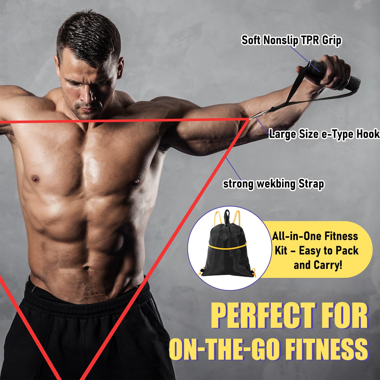 Shappy 8 Pcs Resistance Bands (5-85lbs) Exercise Workout Pull up Assist Bands with Handles for Woman Man Working Out Fitness Training Physical, Carry Bag Included