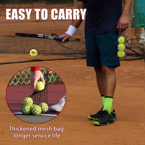 Magicorange Tennis Balls, 3 Pack Advanced Training Tennis Balls Practice Balls, Pet Dog Playing Balls, Come with Mesh Bag for Easy Transport, Good for Beginner Training Ball (Yellow)
