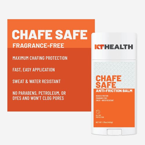 KT Health Chafe Safe Anti-Friction Balm - All-Day Protection, Large Size, Unscented