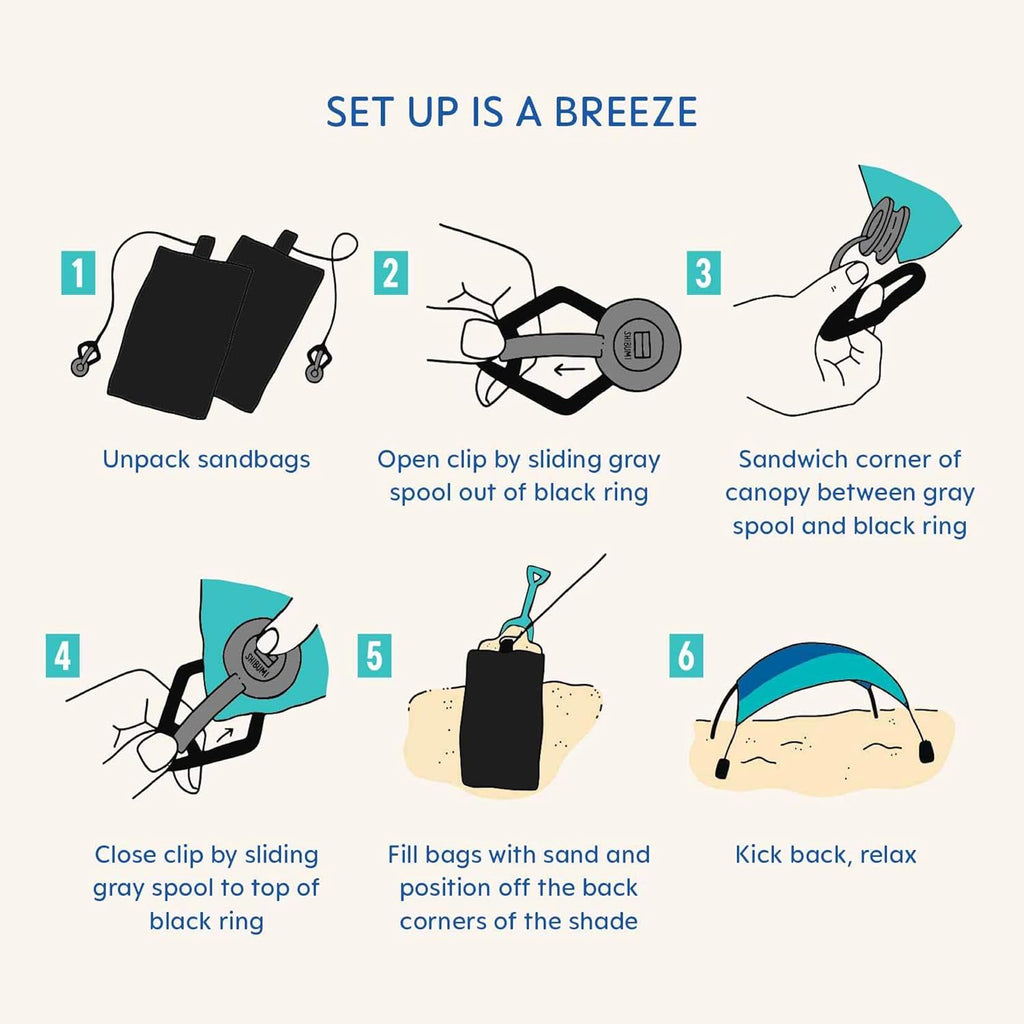 Shibumi Shade 3.0 Beach Tent Canopy - Wind-Powered, Quick Setup in 3 Mins, 150 Sq. Ft. for 8 People, UPF 50+