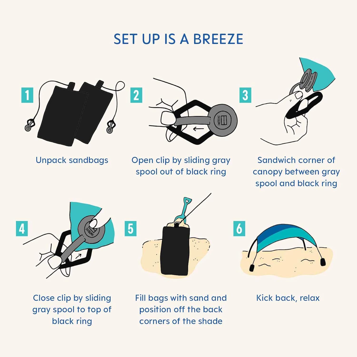 Shibumi Shade 3.0 Beach Tent Canopy - Wind-Powered, Quick Setup in 3 Mins, 150 Sq. Ft. for 8 People, UPF 50+