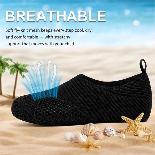 ANLUKE Kids Water Shoes - Quick-Dry Aqua Socks for Swimming | Lightweight & Barefoot Design