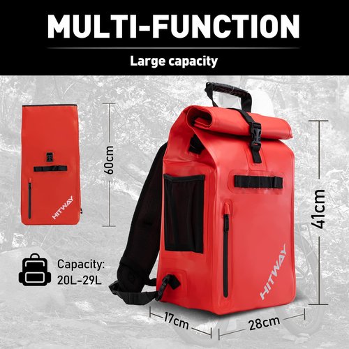 HITWAY 3 in 1 Bike Bag Waterproof Bike Pannier Bag 29L Large Capacity Bike Rack Bag Professional Cycling Accessories for Bicycles