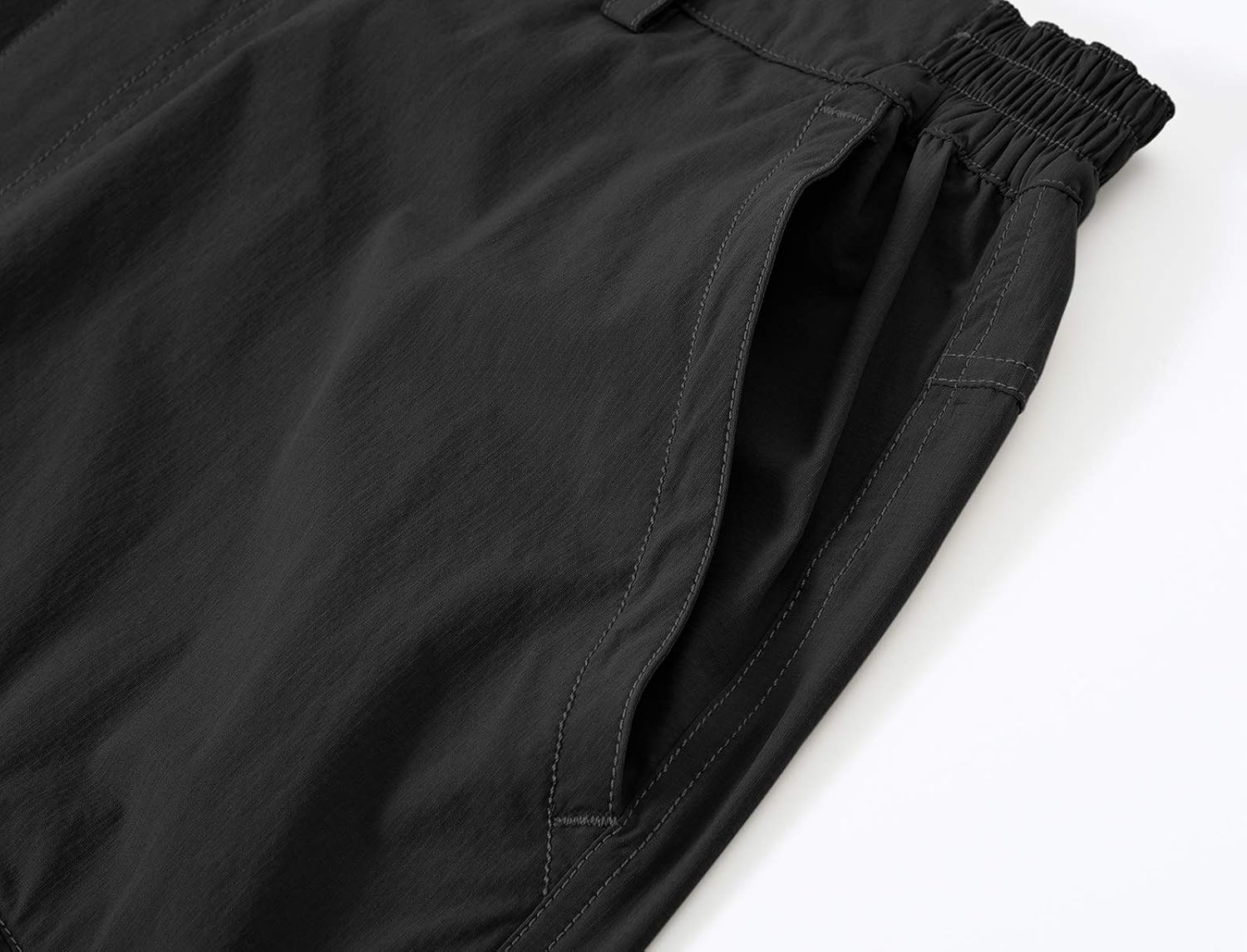 BASUDAM Men's Cargo Hiking Shorts - Lightweight, Quick-Dry Fabric with 6 Pockets for Camping & Travel