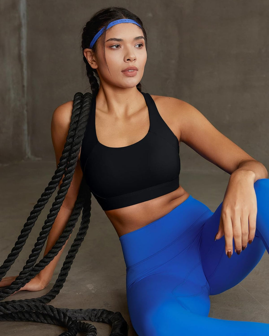 RUNNING GIRL Sports Bra - High Support Adjustable Straps | Molded Cup with Sewn-In Pads for Comfort