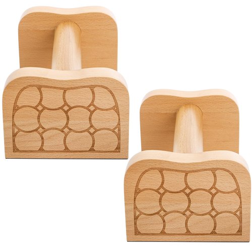 TOPZEA 2 Pcs Wooden Parallettes Push Up Bars, Solid Beech Wood Calisthenics Equipment Non-Slip Push Up Handle Stand for Handstand & Strength Training, Calisthenics, Home Gym & Floor Workouts