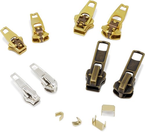 Dritz Zipper Repair Kit - 22 Assorted Sliders & Stops for Easy Clothing Fixes