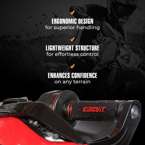 CIRCUIT EQUIPMENT - Jupiter Motorcycle Handlebar Grips - Non-Slip Rubber Grips with Italian Full-Diamond Design for Comfort and Control - Enhances Safety and Durability - Black/Yellow Grips