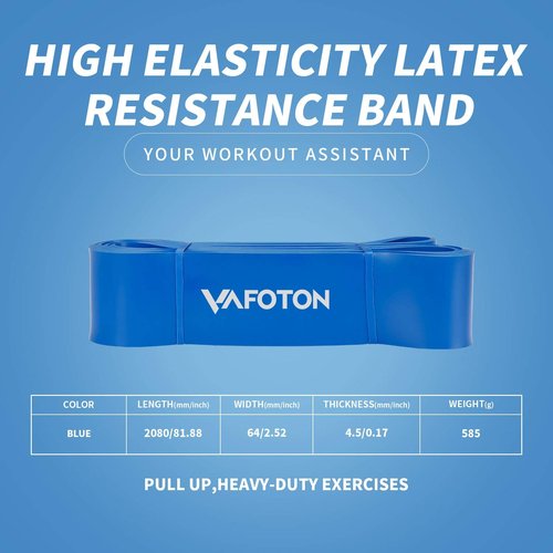 VAFOTON Pull up Assist Band,Latex Resistance Strap Loop for Strength Training,Warm up,Streching,Muscels Building,Home Gym Equipment for Men and Women-Heavy Plus Level