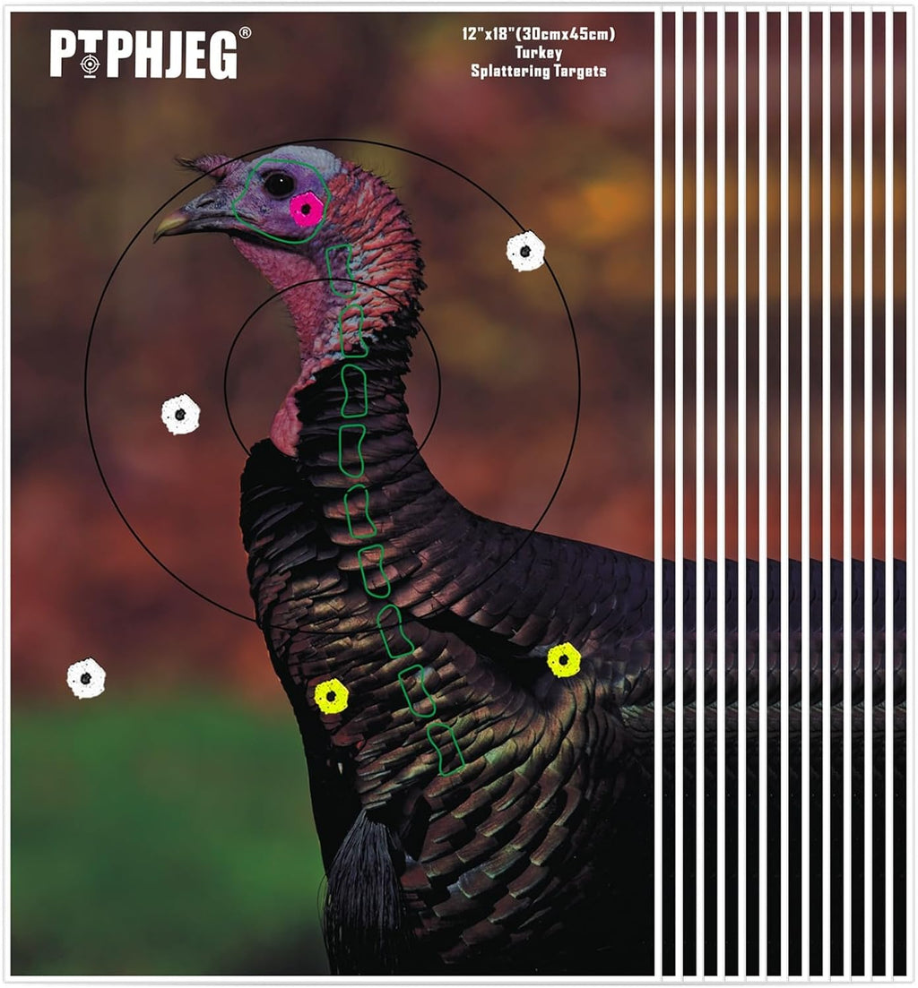 Photo-Realistic Small Game Animal Targets by [Brand Name] - Reflective Turkey Targets | 12"x18" - 10/25/50 Pack