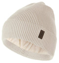 Wmcaps Winter Beanie for Men Women, Fleece Lined Beanie Soft Warm Knit Hat Ski Stocking Cuffed Cap (Cream White)