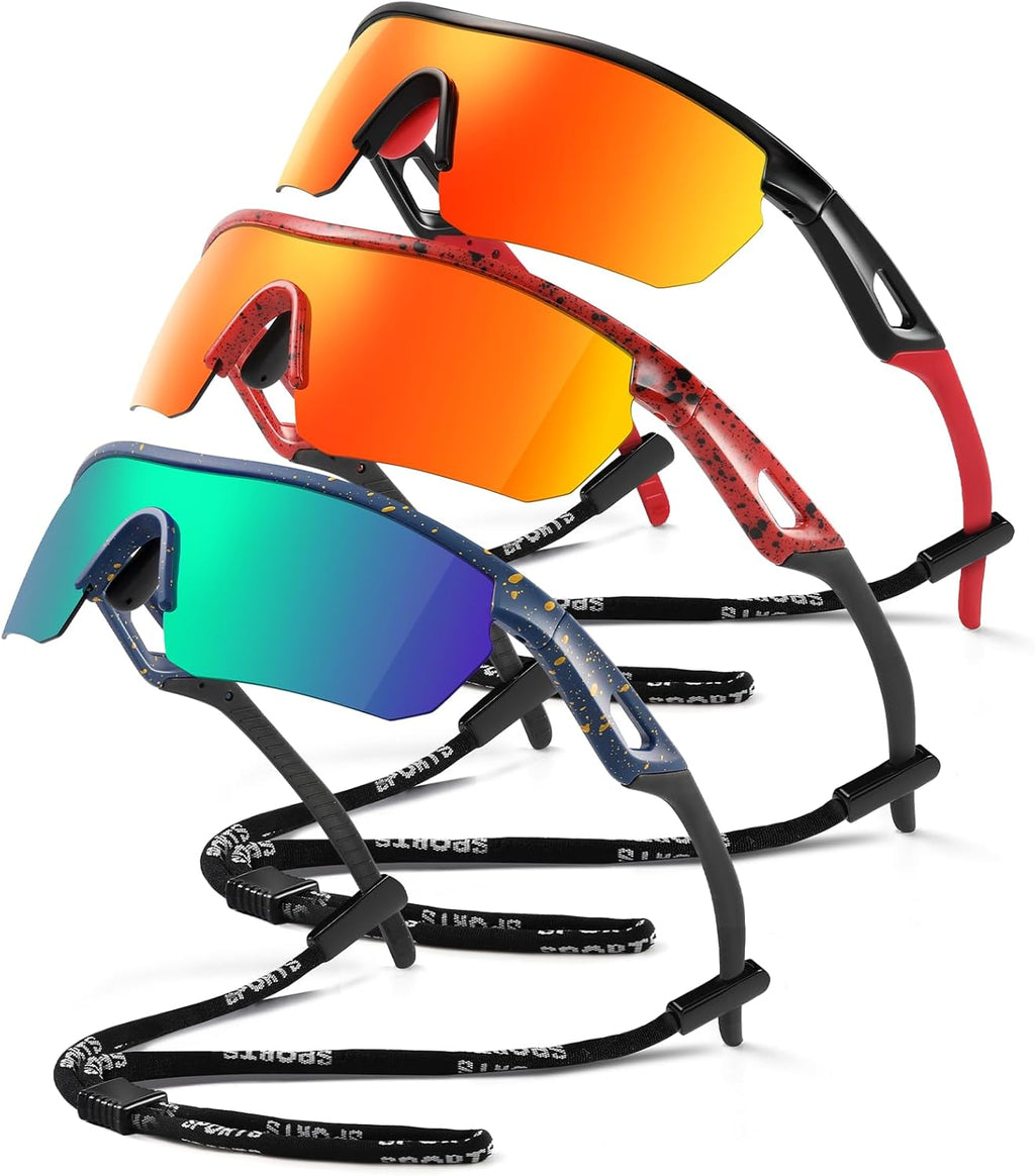 Skiennix Kids Sunglasses - Polarized Baseball Goggles for Boys & Girls 3-12 | UV Protection