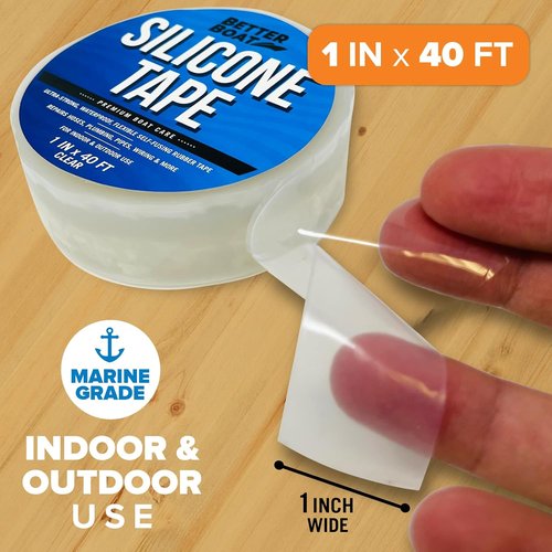 Better Boat Self-Fusing Silicone Tape - Waterproof Leak Repair for Hoses & Pipes | 1 in x 40 ft